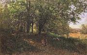 Edmund George Warren,RI Rest in the cool and shady Wood (mk46) oil on canvas
